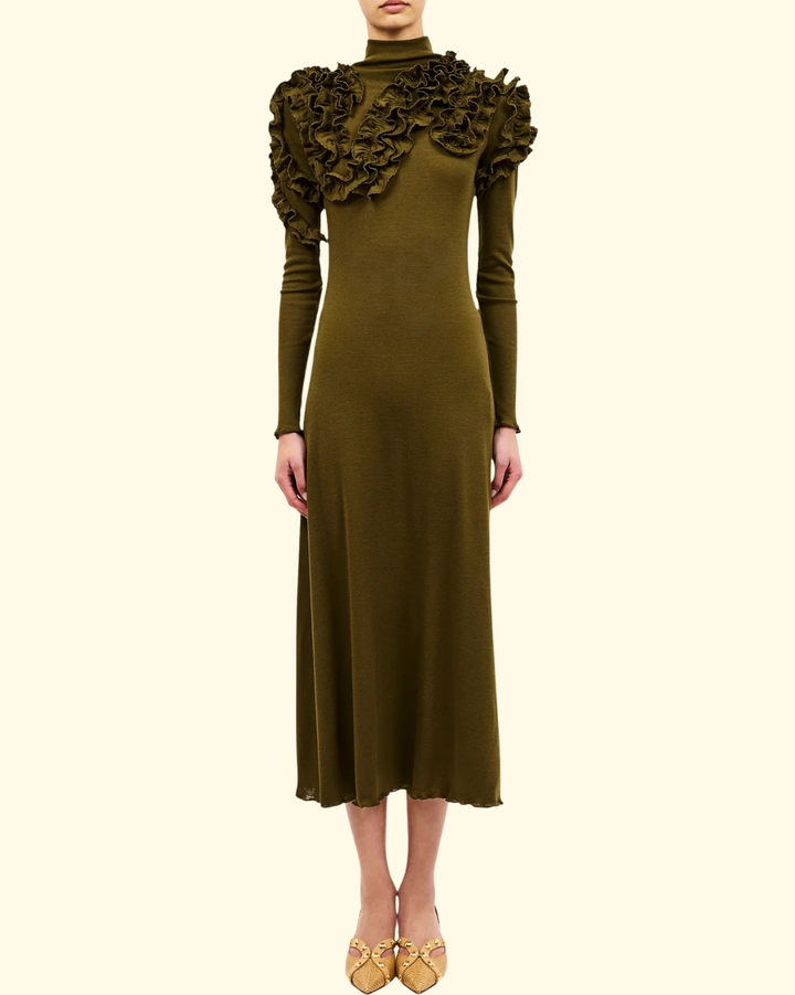 Solene LS Jersey Dress | Loden