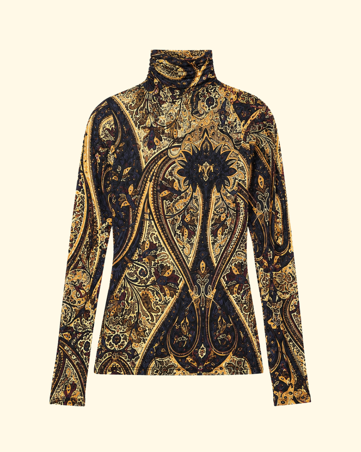 Aurelia LS Jersey Top | Twilight Paisley