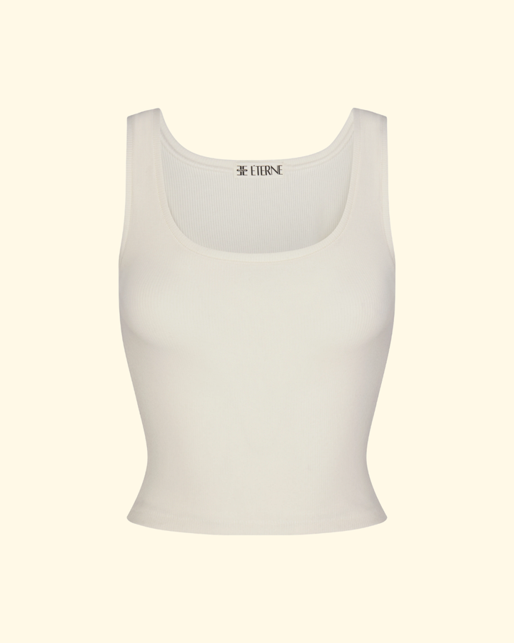 Square Neck Tank | Cream