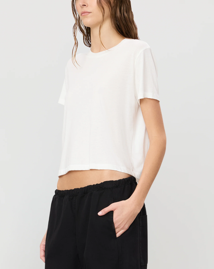 Short Sleeve Boxy Tee | Ivory