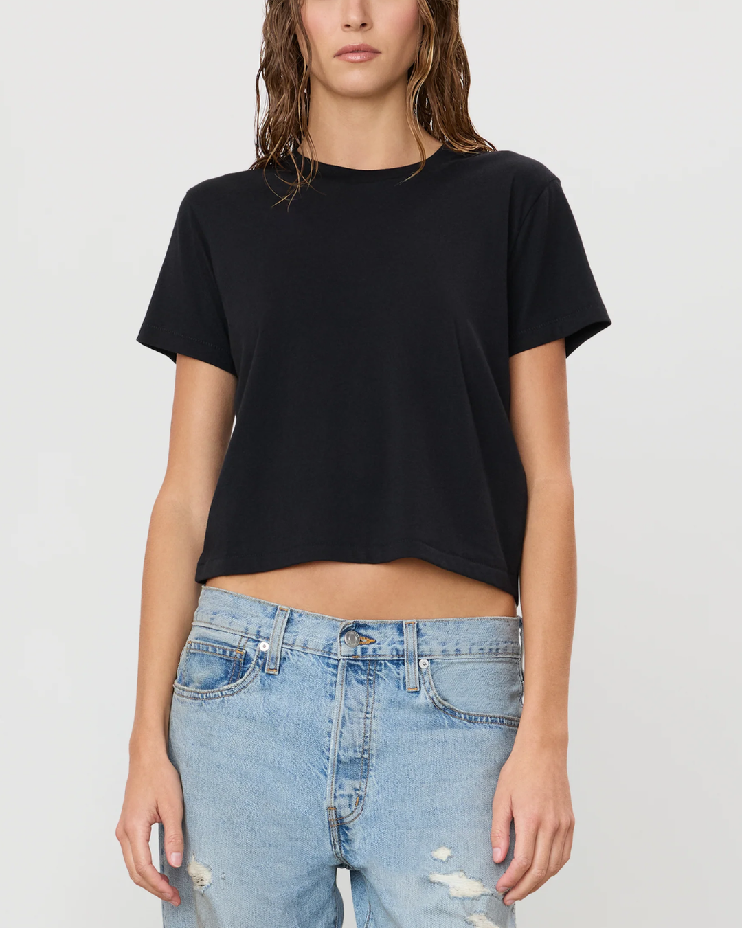 Short Sleeve Boxy Tee | Black