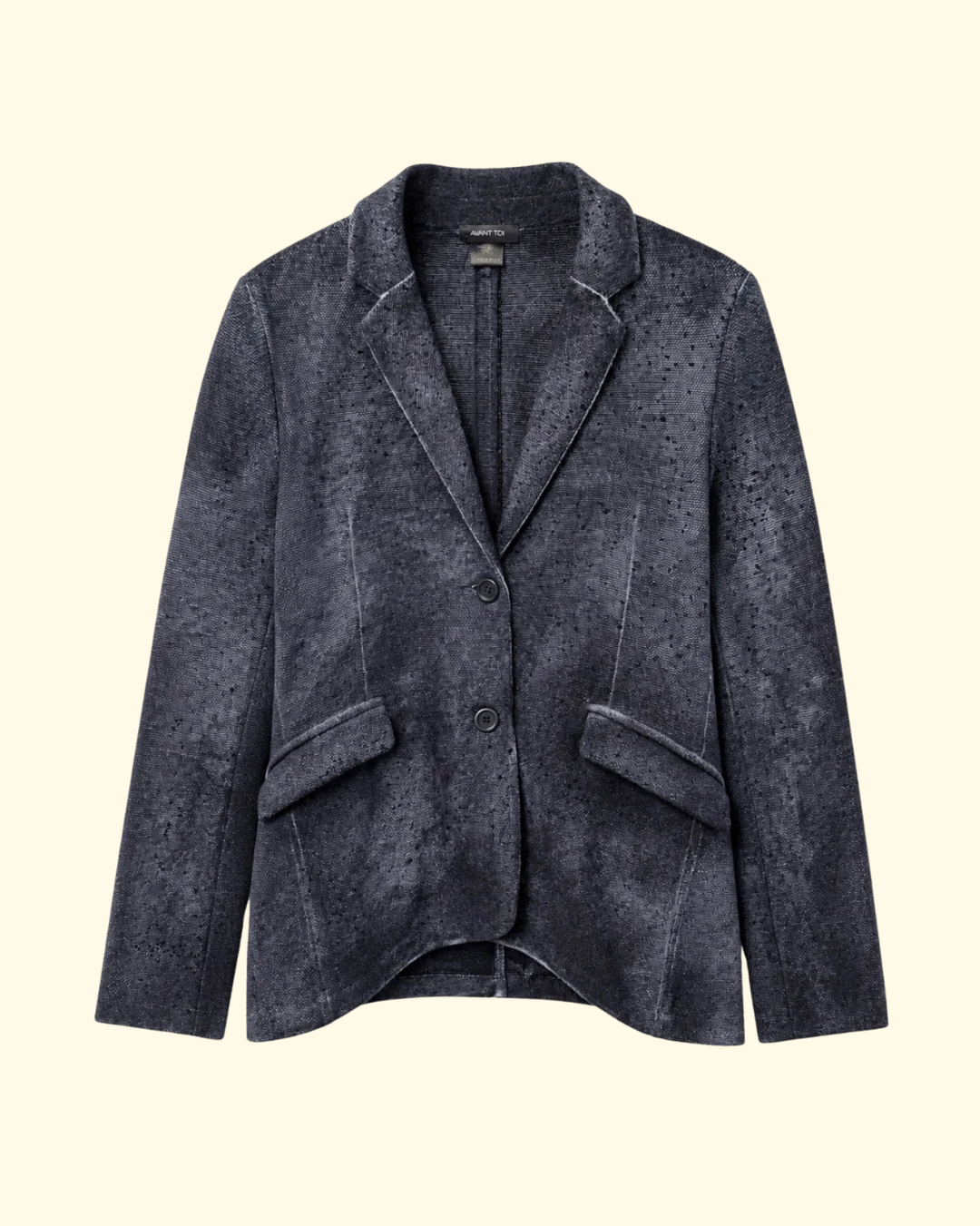 Micro Mat Stitch Rever Jacket | Navy