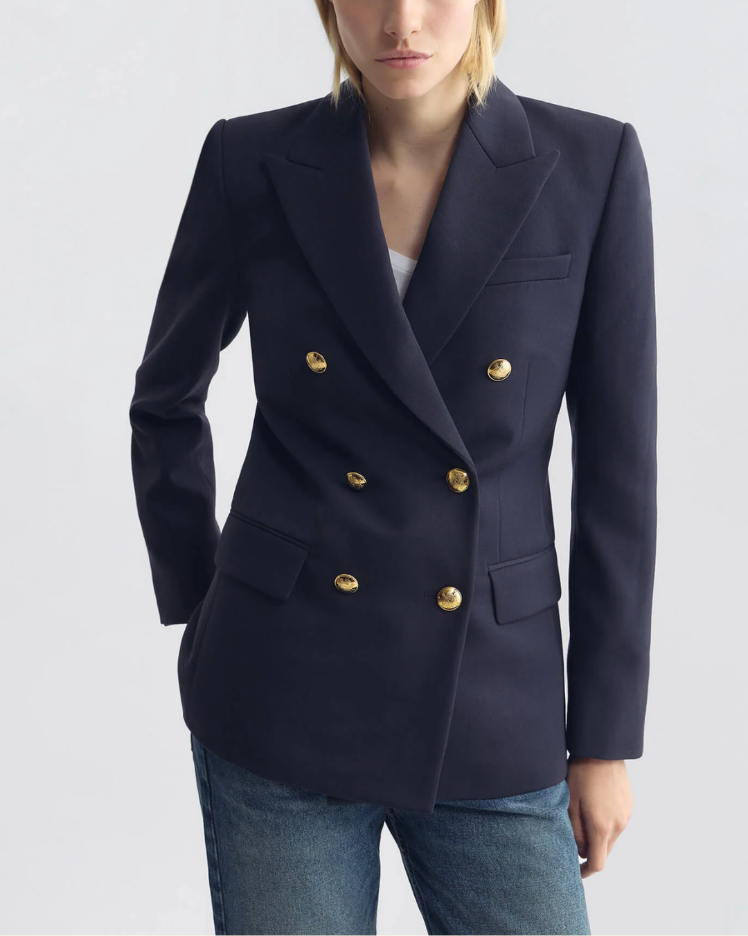 Bruni Double Breasted Jacket | Midnight