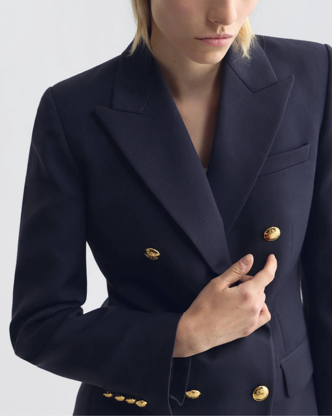 Bruni Double Breasted Jacket | Midnight