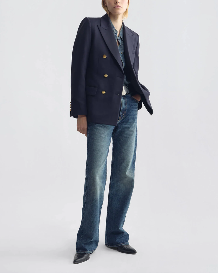 Bruni Double Breasted Jacket | Midnight