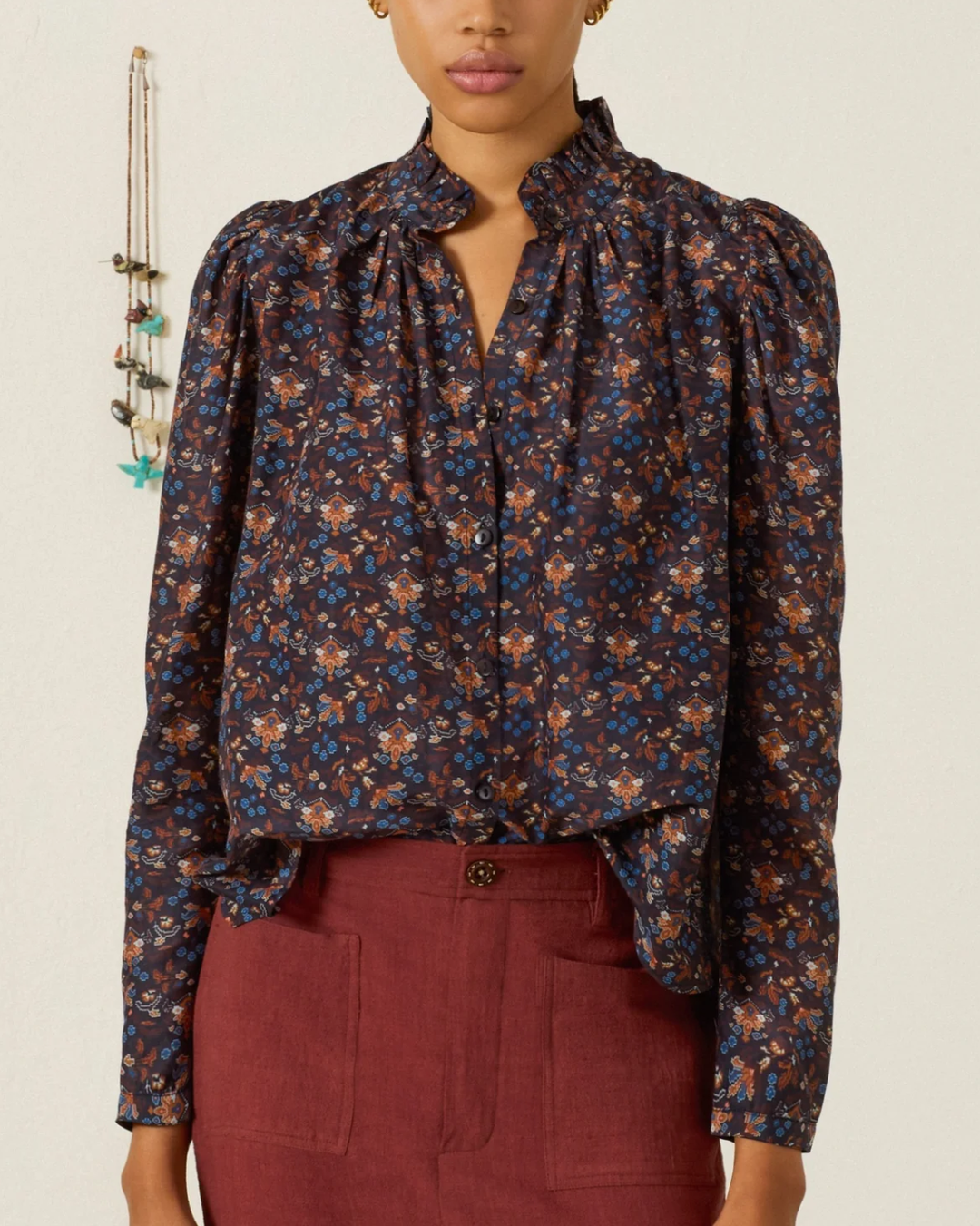 Artemis Indigo Kilim Shirt | Dark Blue