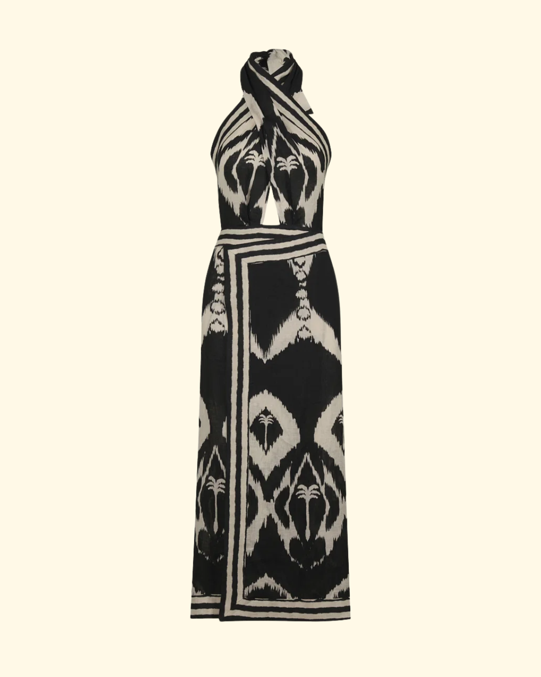 Buen Viento Dress | Black/ Ecru