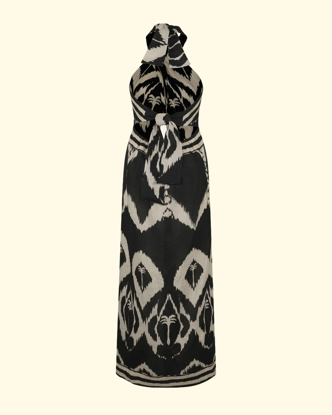 Buen Viento Dress | Black/ Ecru