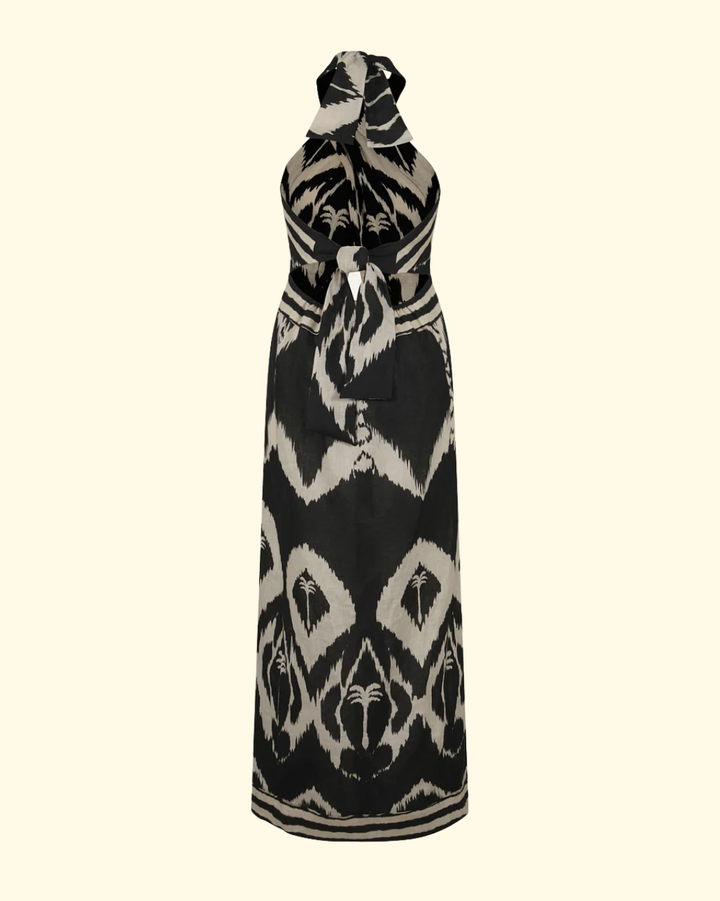 Buen Viento Dress | Black/ Ecru