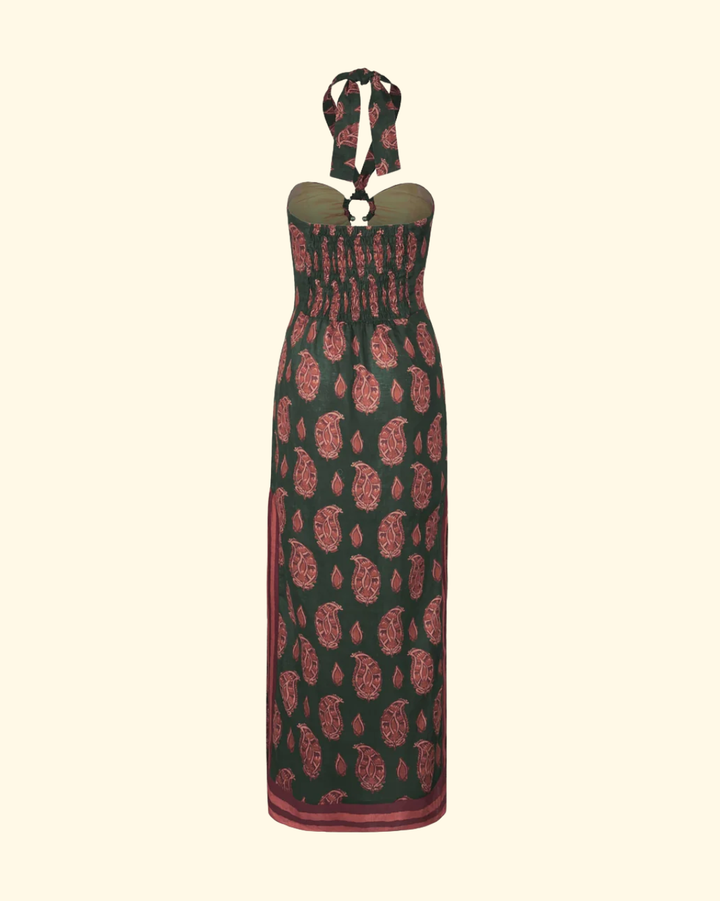Desert Heart Dress | Green/ Rose
