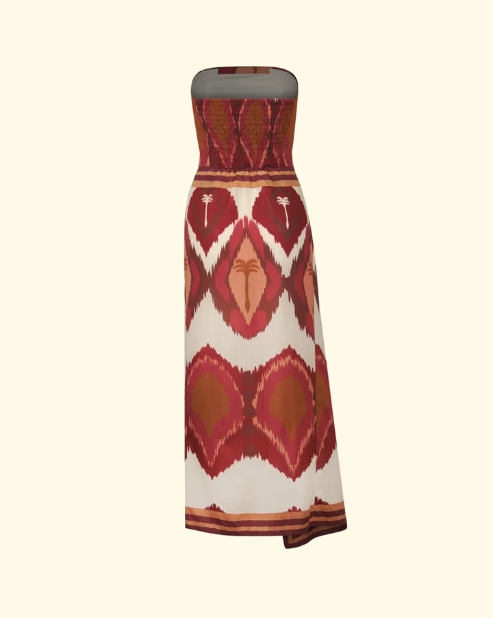 Anciente Peru Dress | Ecru/ Wine