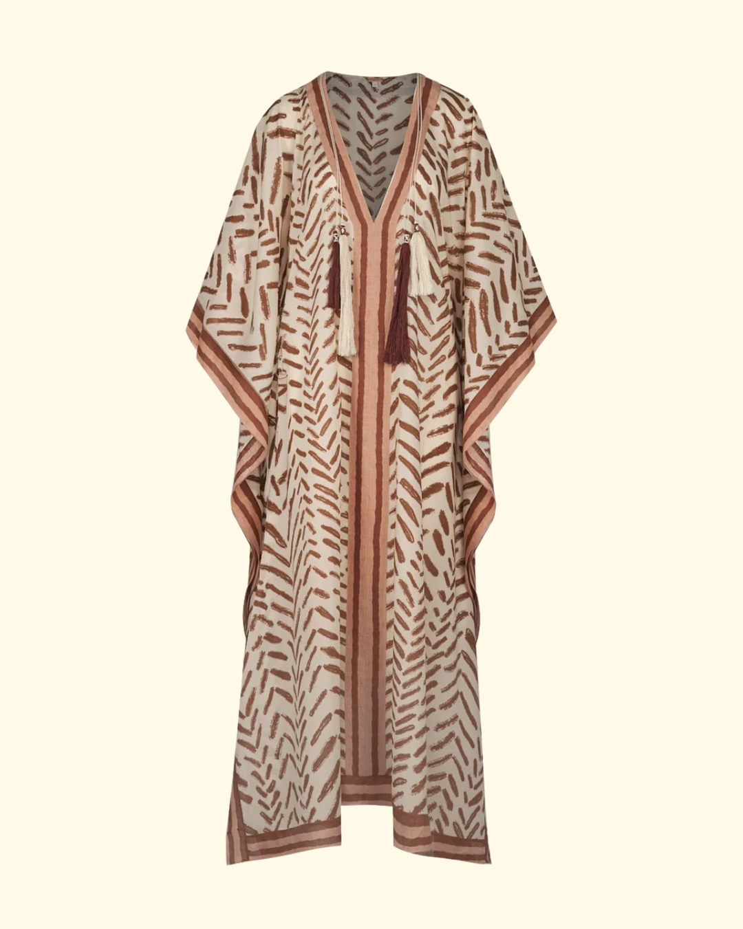 Secret Of The Sun Tunic | Ecru/ Dark Coffee