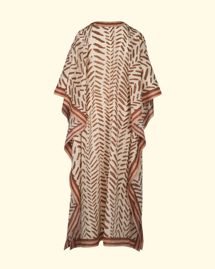 Secret Of The Sun Tunic | Ecru/ Dark Coffee
