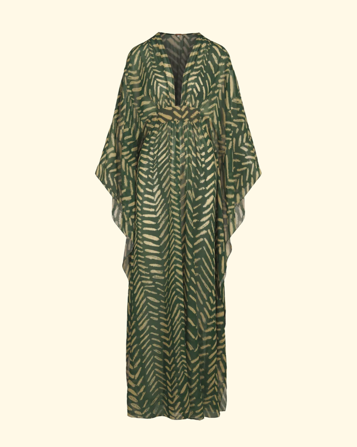 Secret Garden Maxi Dress | Green/ Lime