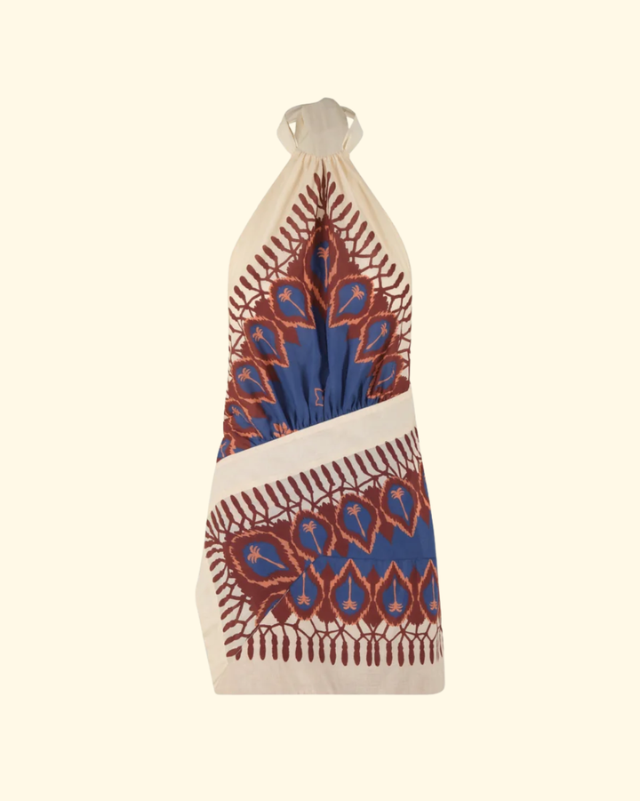 Salt Dreamer Mini Dress | Ecru/ Blue