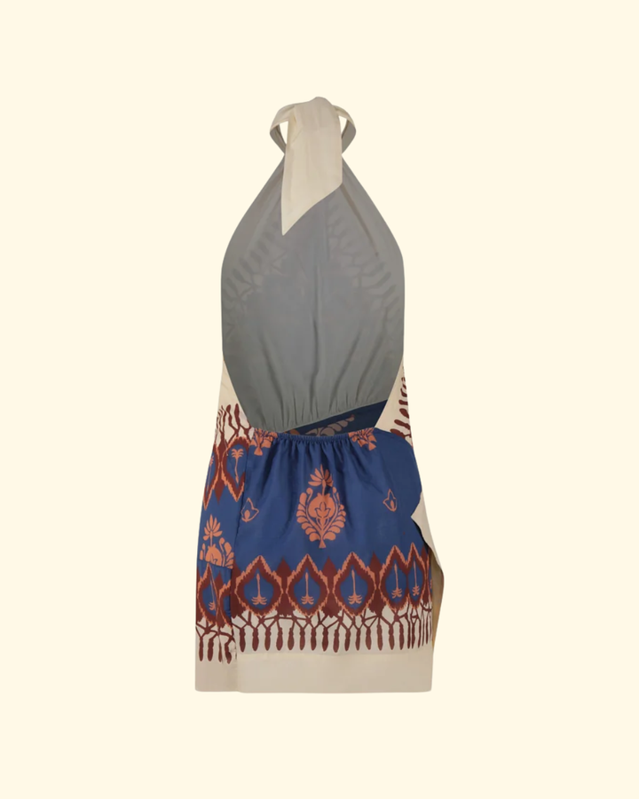 Salt Dreamer Mini Dress | Ecru/ Blue