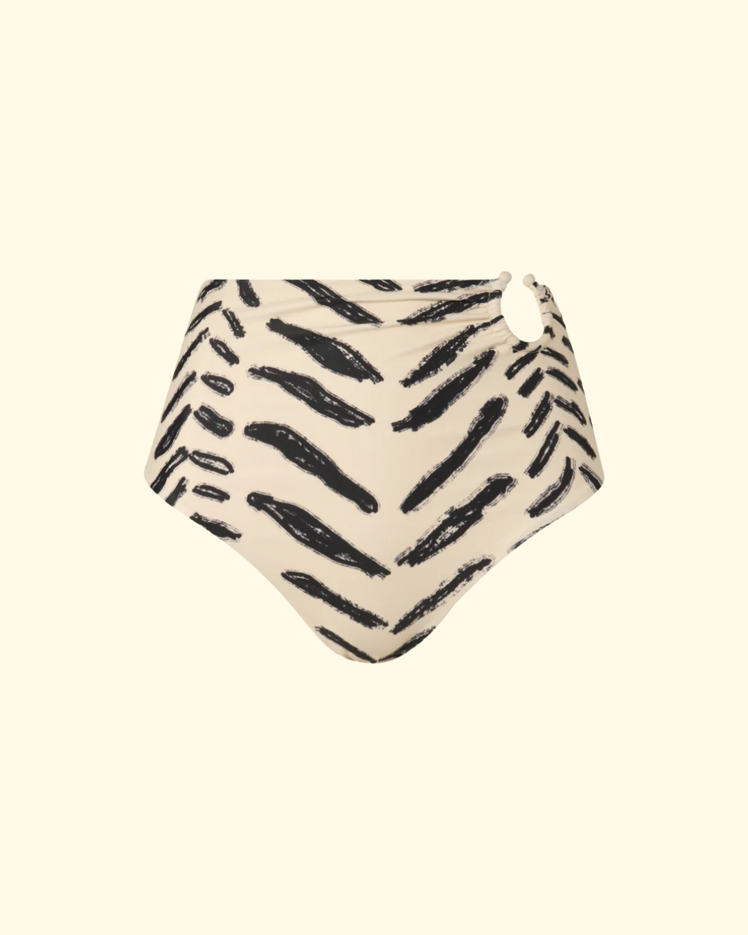 Taita Bikini Bottom | Ecru/ Black