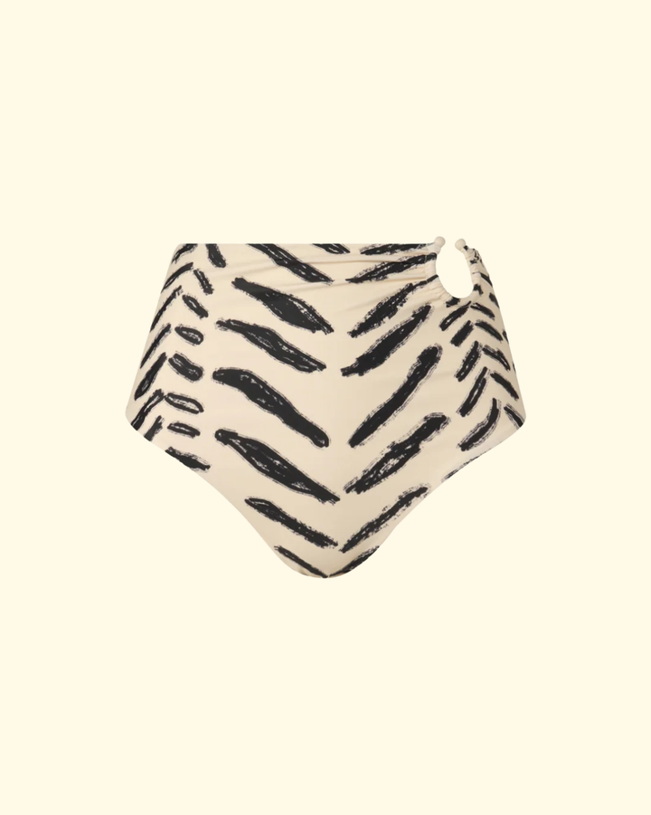 Taita Bikini Bottom | Ecru/ Black