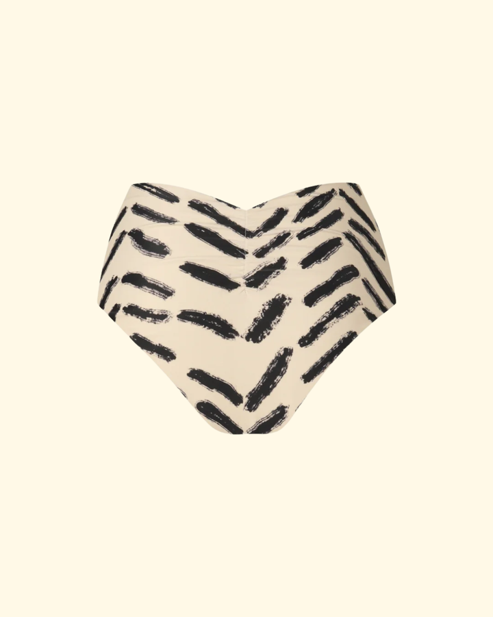 Taita Bikini Bottom | Ecru/ Black
