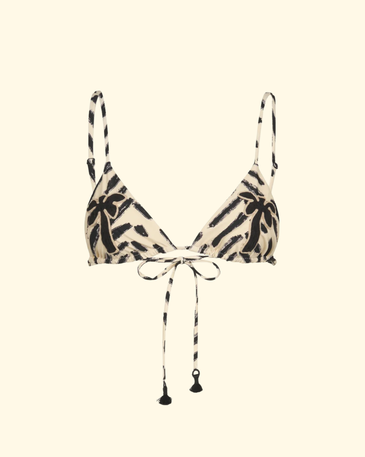 Konibo Bikini Top | Ecru/ Black