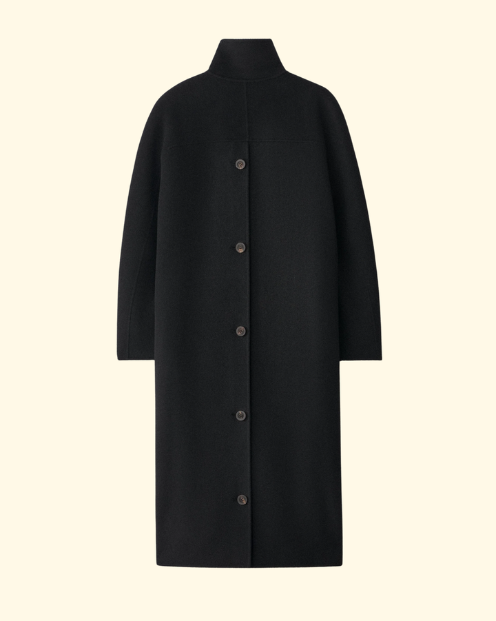Double Button Coat | Black