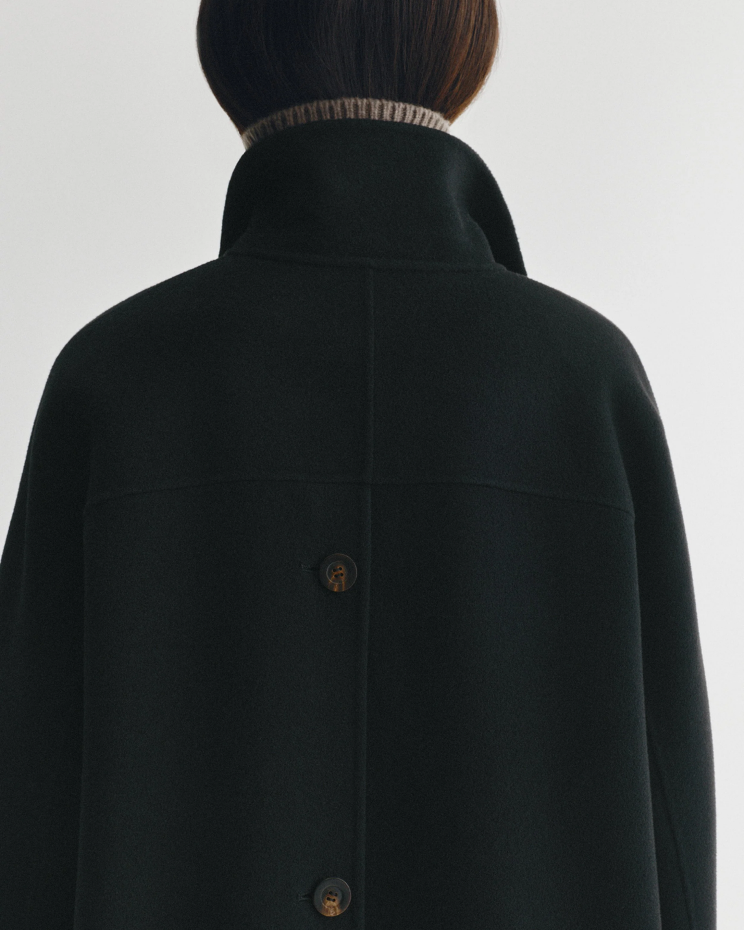 Double Button Coat | Black
