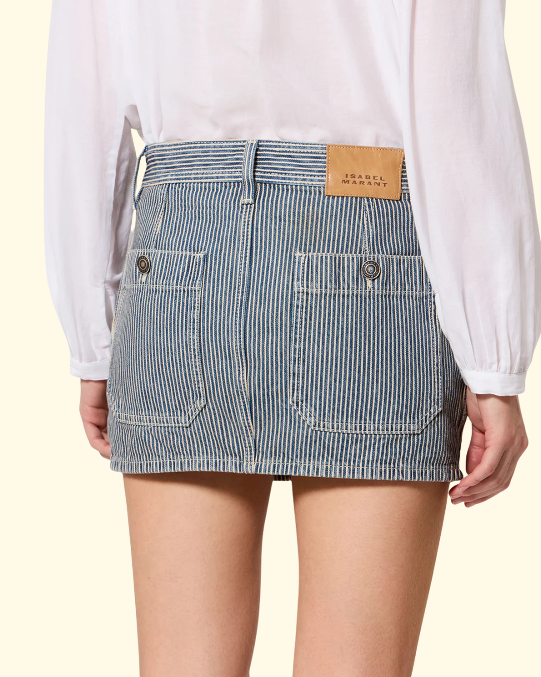 Estera Skirt | Blue White Stripe