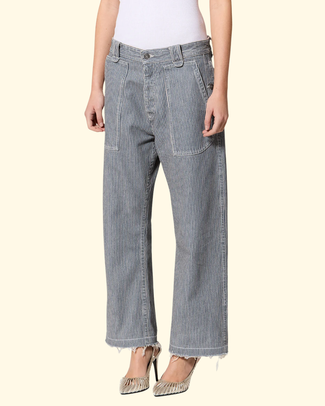 Ermina Pant | Blue/ White