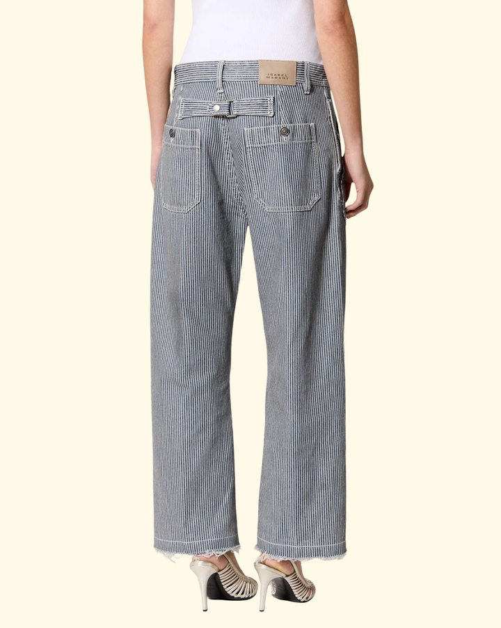 Ermina Pant | Blue/ White