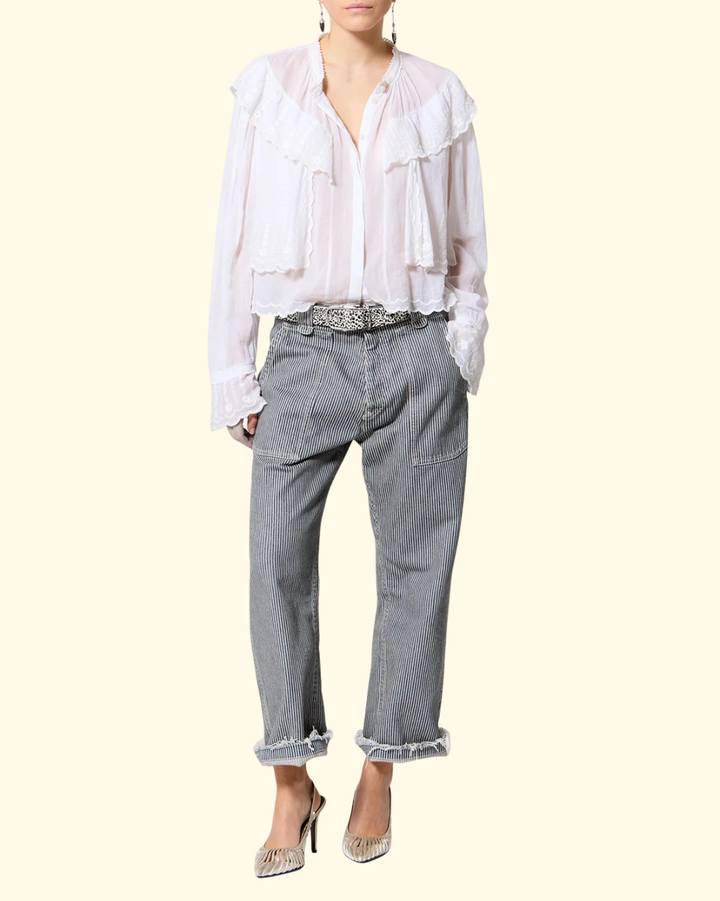 Ermina Pant | Blue/ White