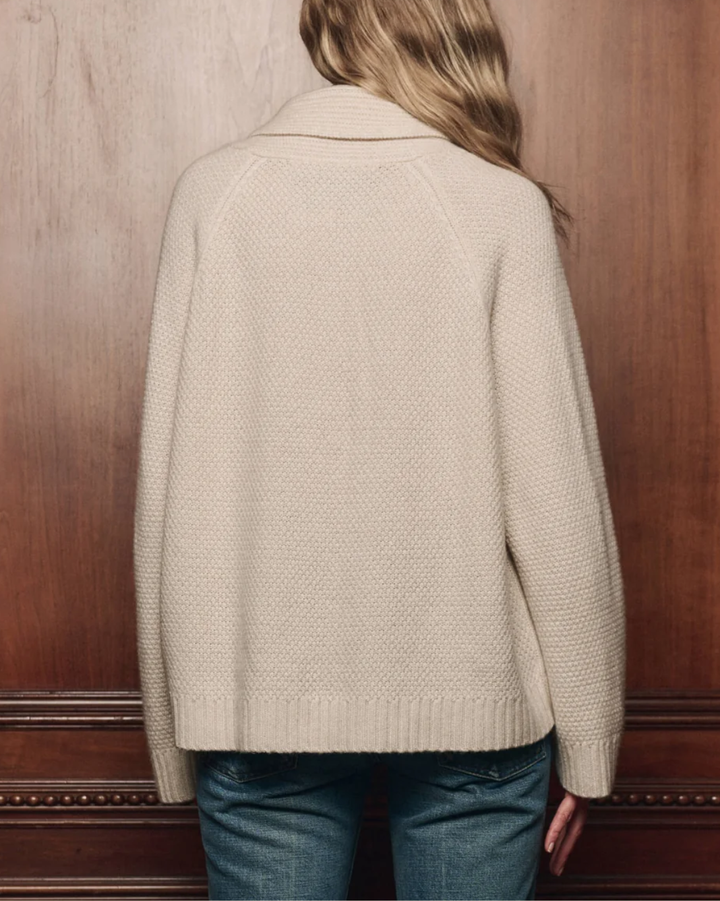 The Cashmere Cable Lodge Cardigan | Cream