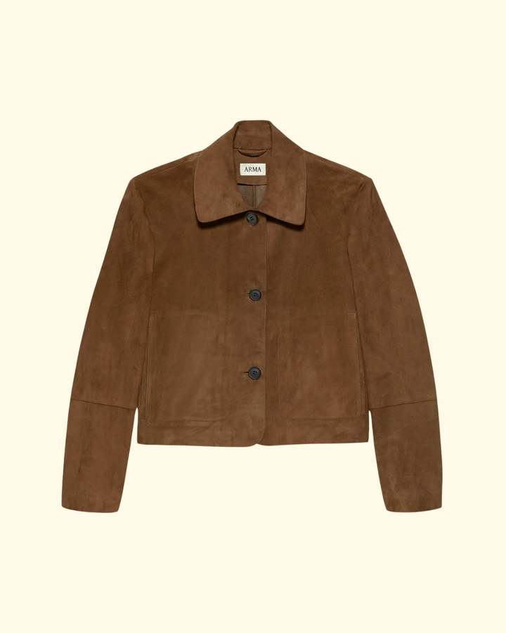 Emy Goat Suede Jacket | Saddle