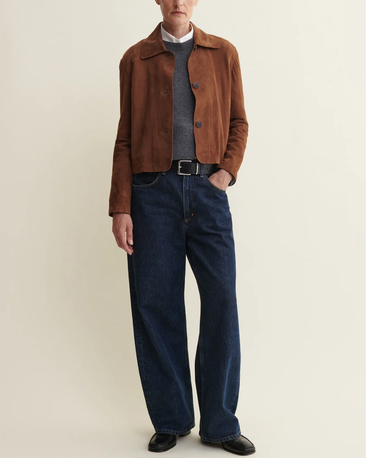 Emy Goat Suede Jacket | Saddle