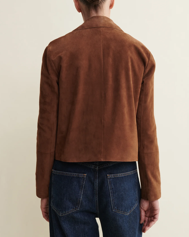 Emy Goat Suede Jacket | Saddle