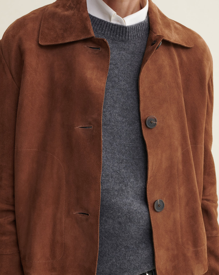 Emy Goat Suede Jacket | Saddle