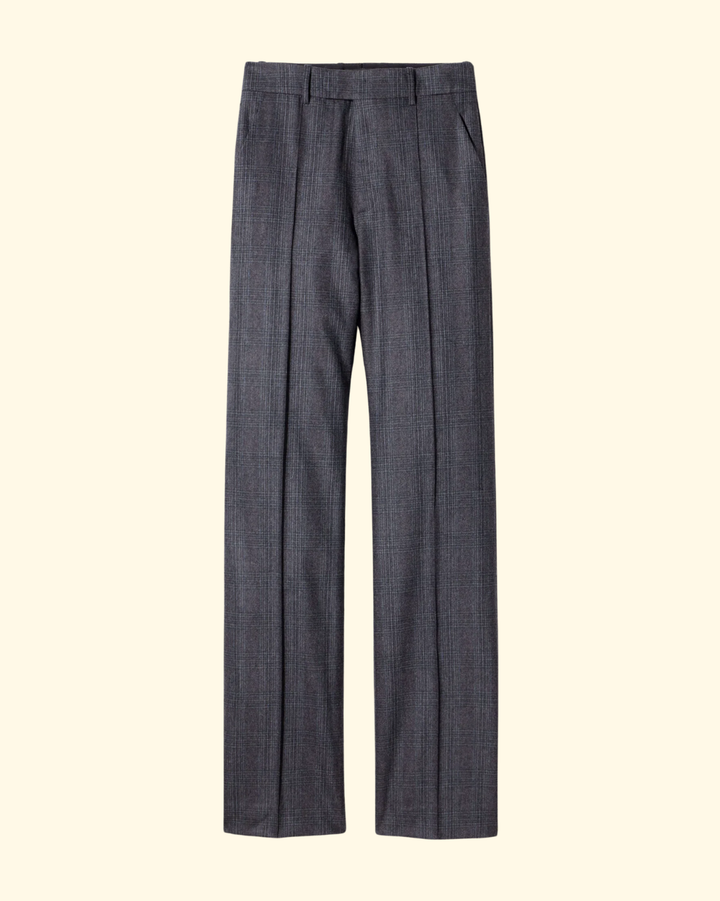 Etoile Pant | Grey/ Blue Check