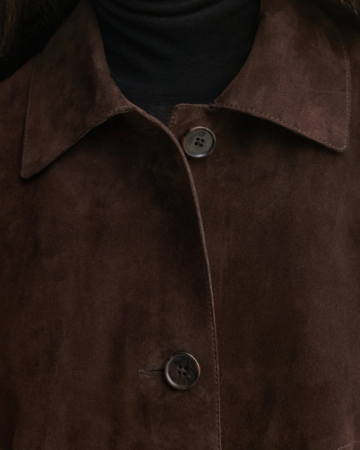 Emy Goat Suede | Mud Brown