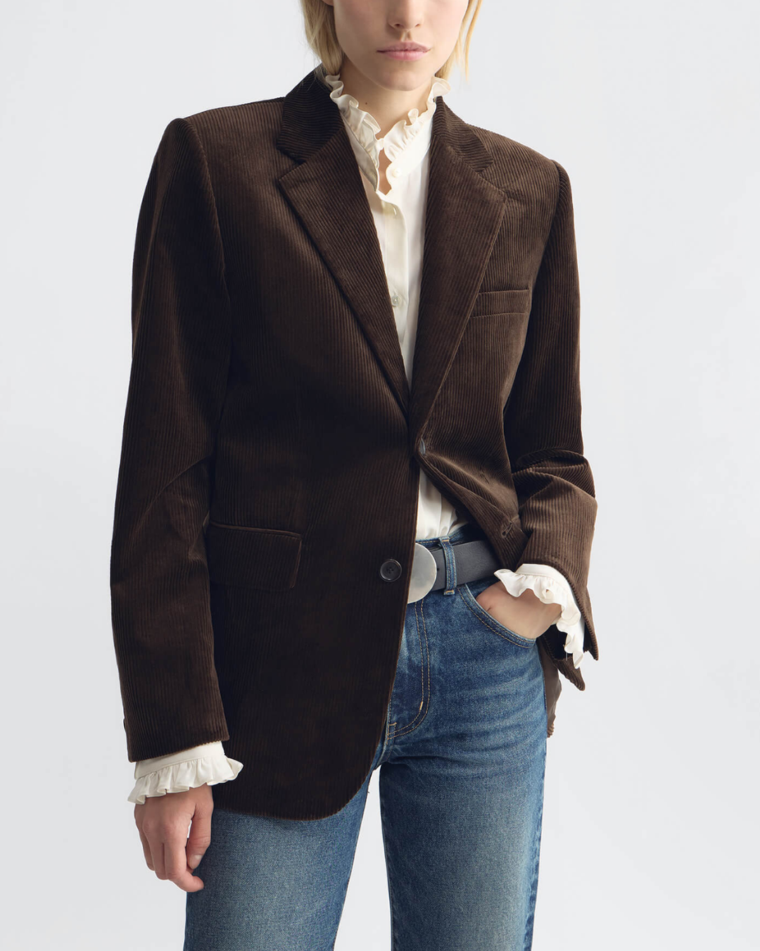Romain Boyfriend Jacket | Espresso