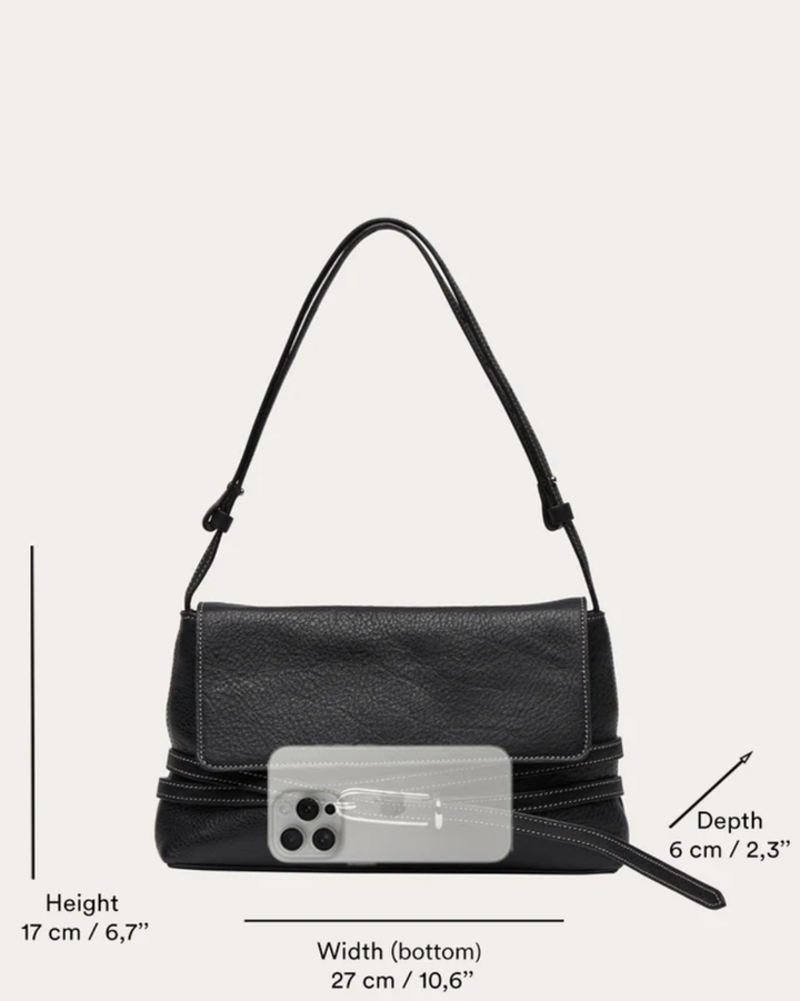 Belted Shoulder Bag | Burgundy Croc