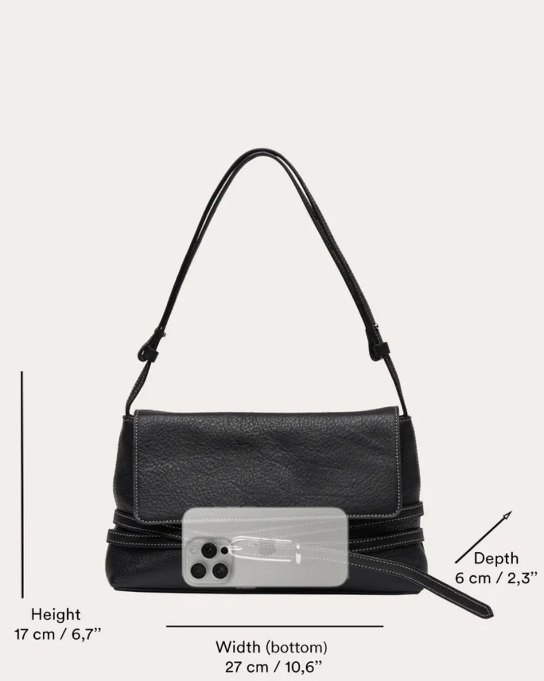 Belted Shoulder Bag | Navy Suede