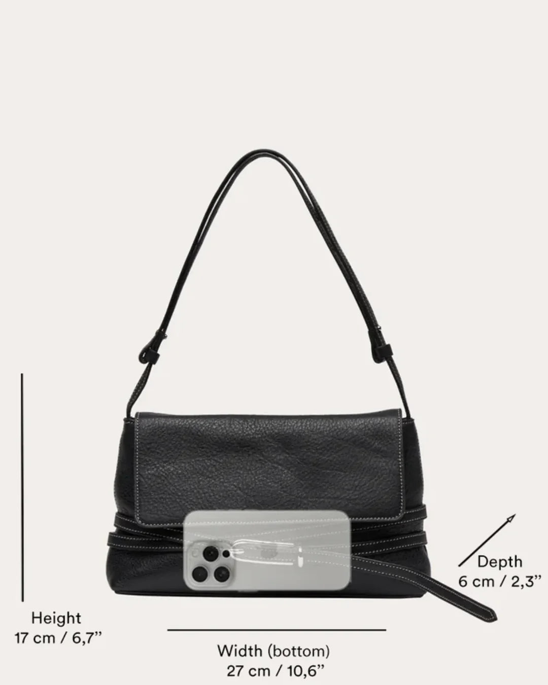 Belted Shoulder Bag | Dark Brown Suede