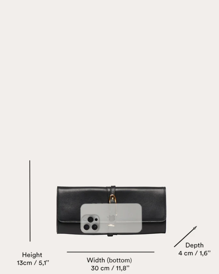 Belted Clutch Bag | Burgandy Croc