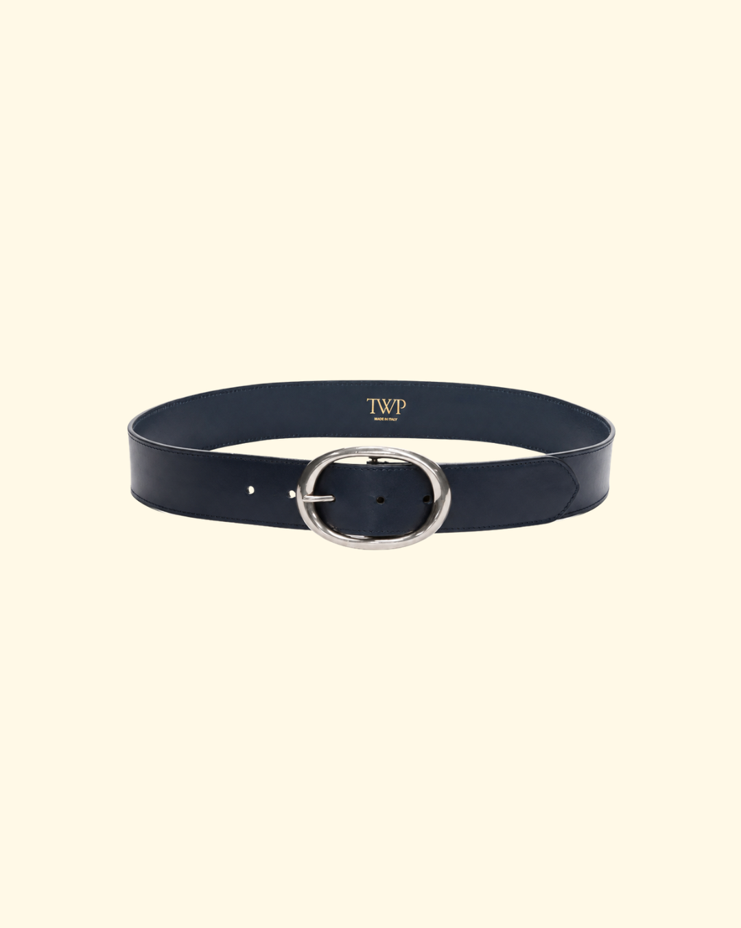 Wide Belt | Dark Midnight Silver Buckle