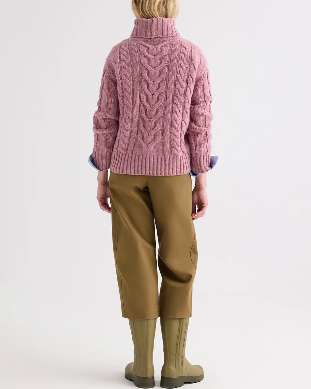 Traveling T Neck Sweater | Plum