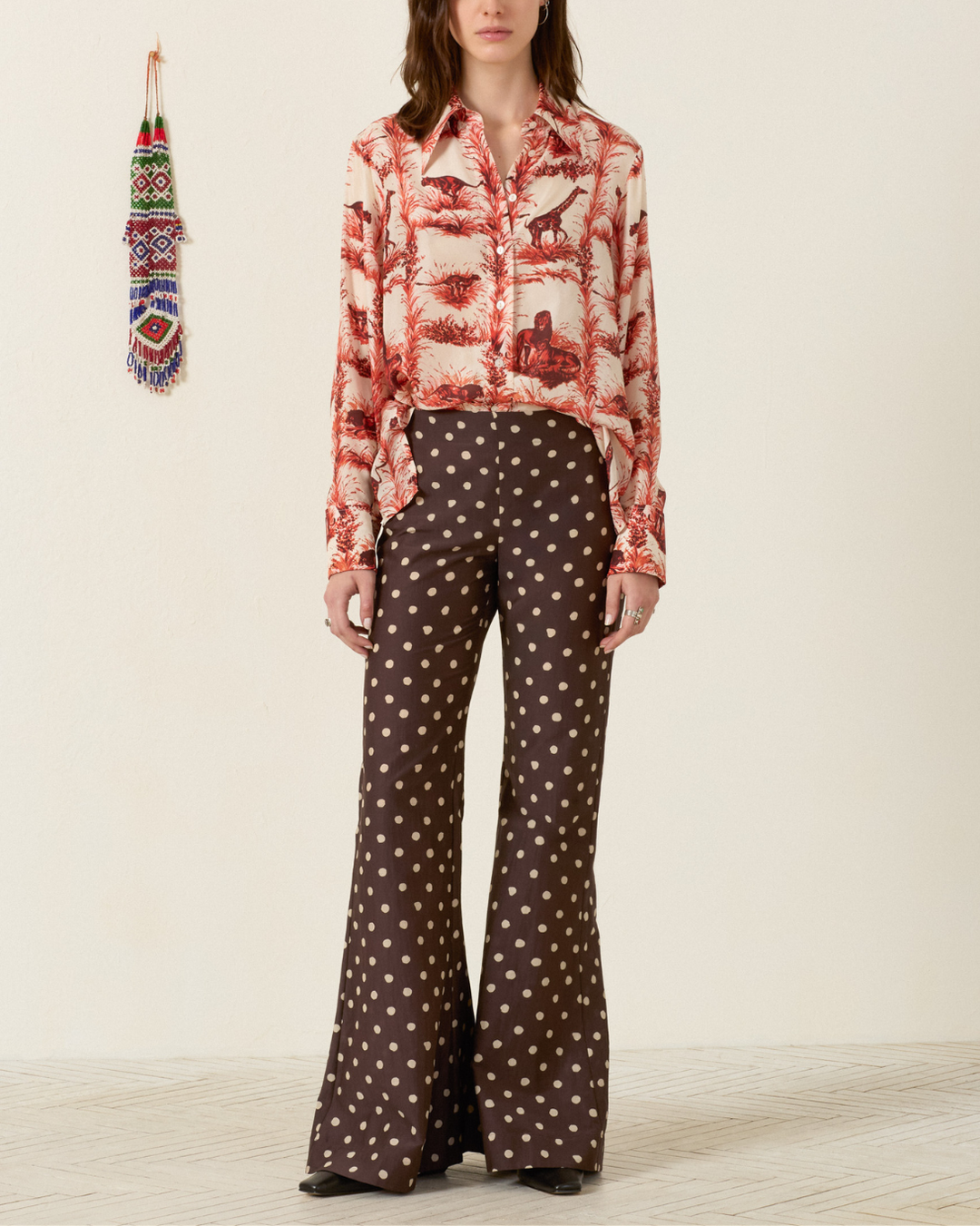 Dana Safari Silk Shirt | Off-White