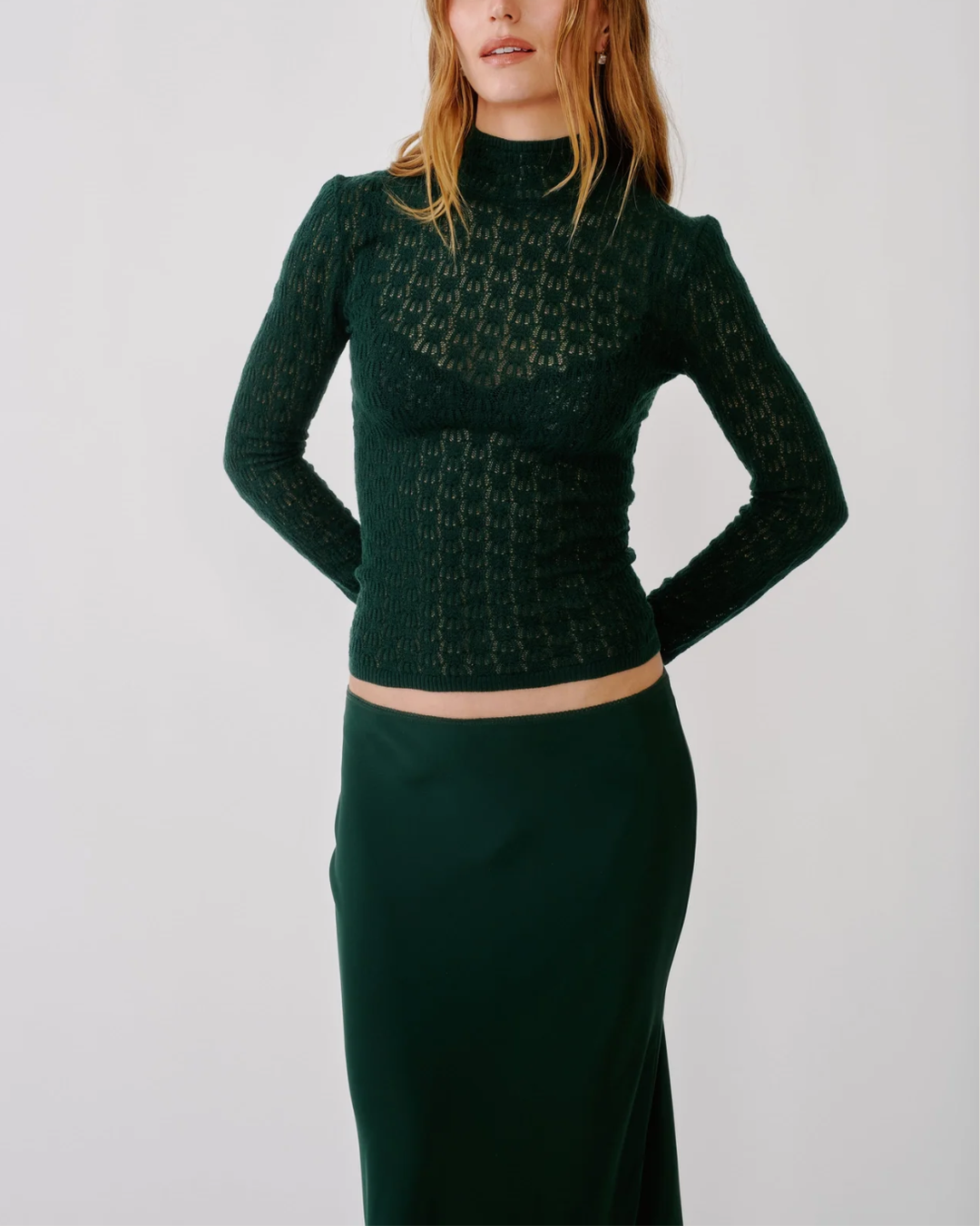 Rhea Longsleeve Mockneck | Hunter Green