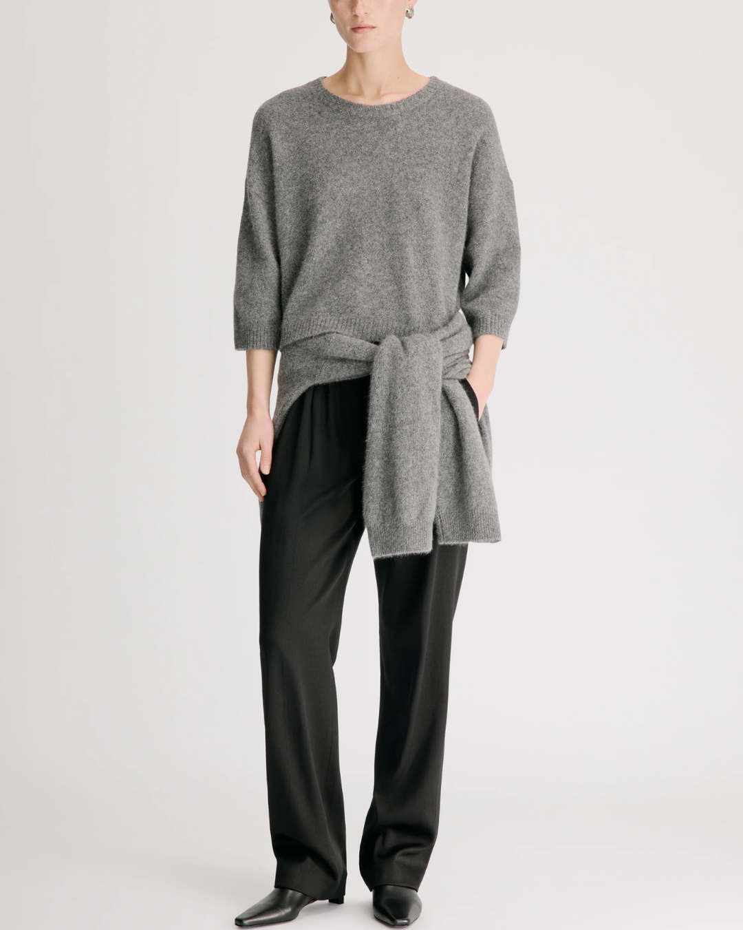 Azali Crewneck Sweater | Anthracite Melange