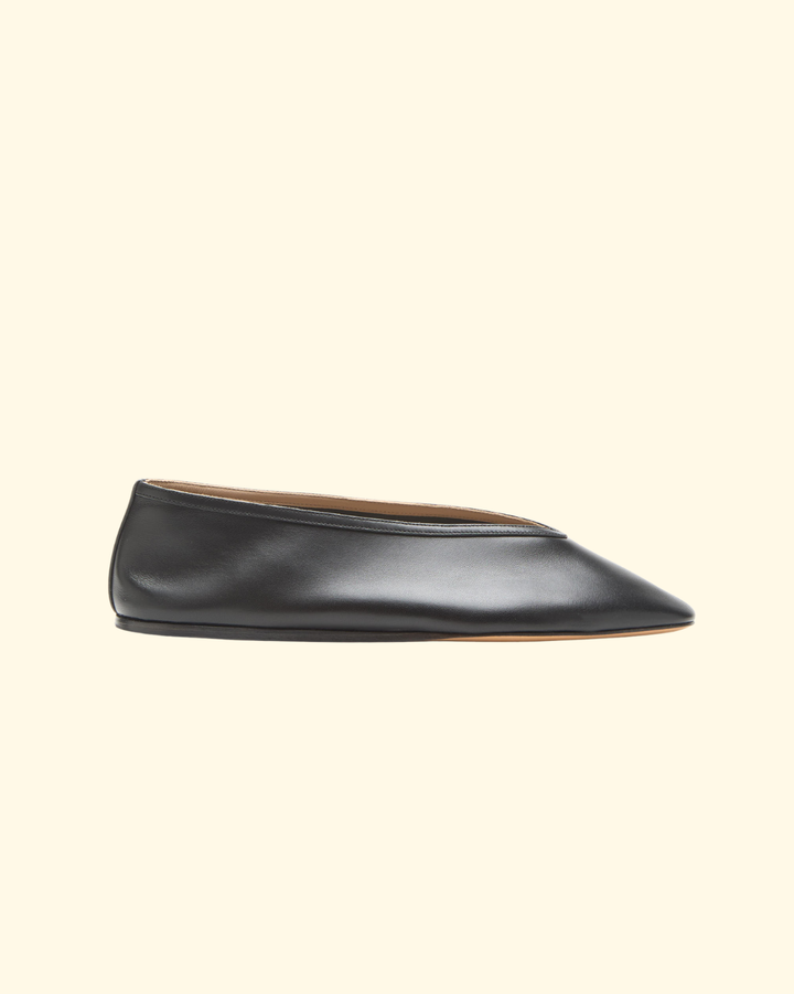 Luna Slipper | Black Leather