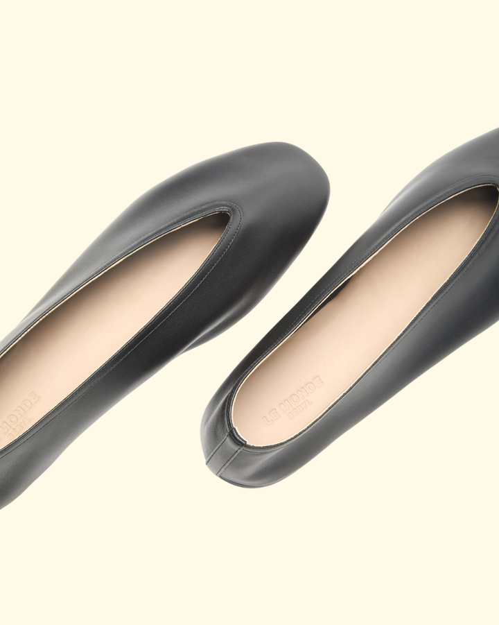 Luna Slipper | Black Leather