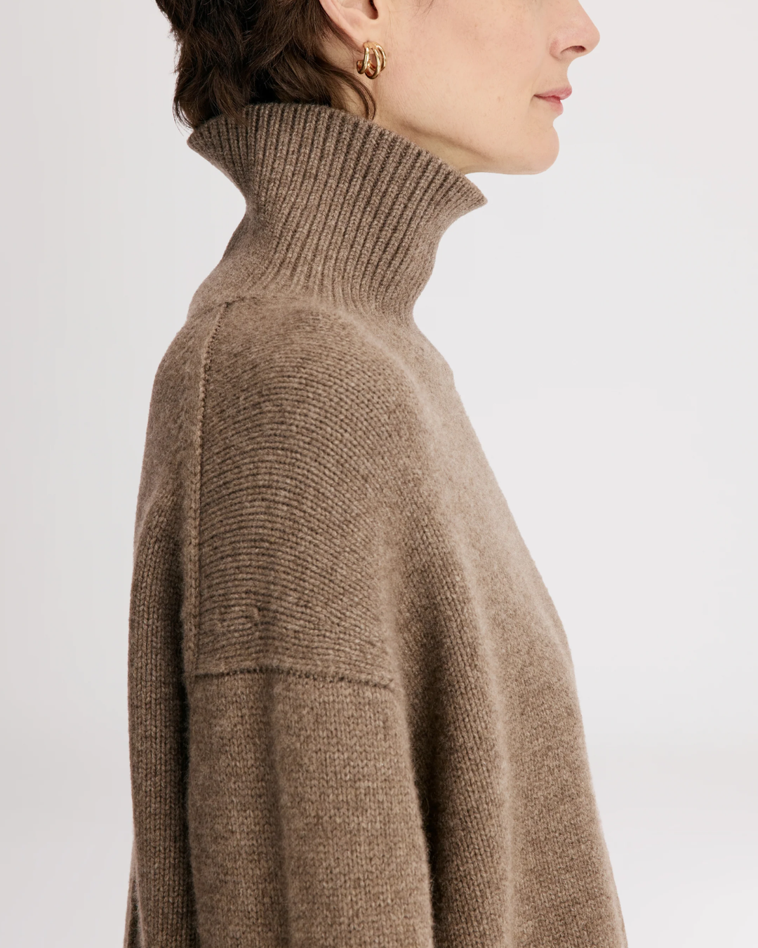 Jonah Turtleneck Sweater | Nutmeg Melange